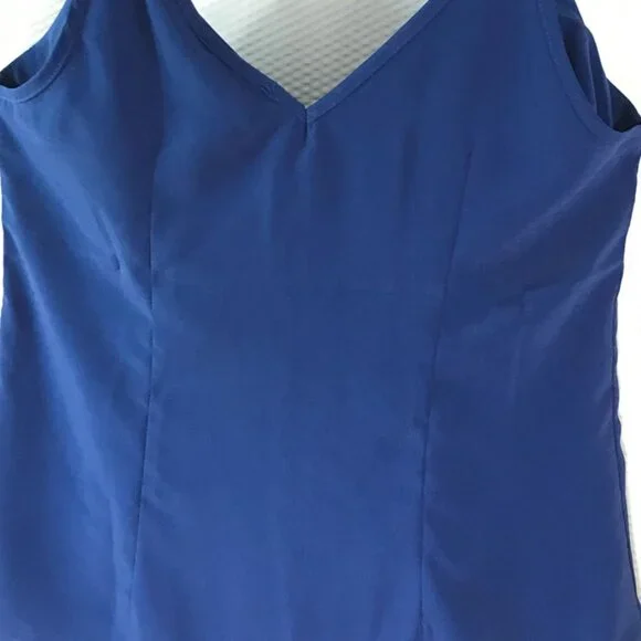 Apricot French Blue Button Up Satin Finish Blouse - Size XS - NWT - Coquette - Picture 7 of 10